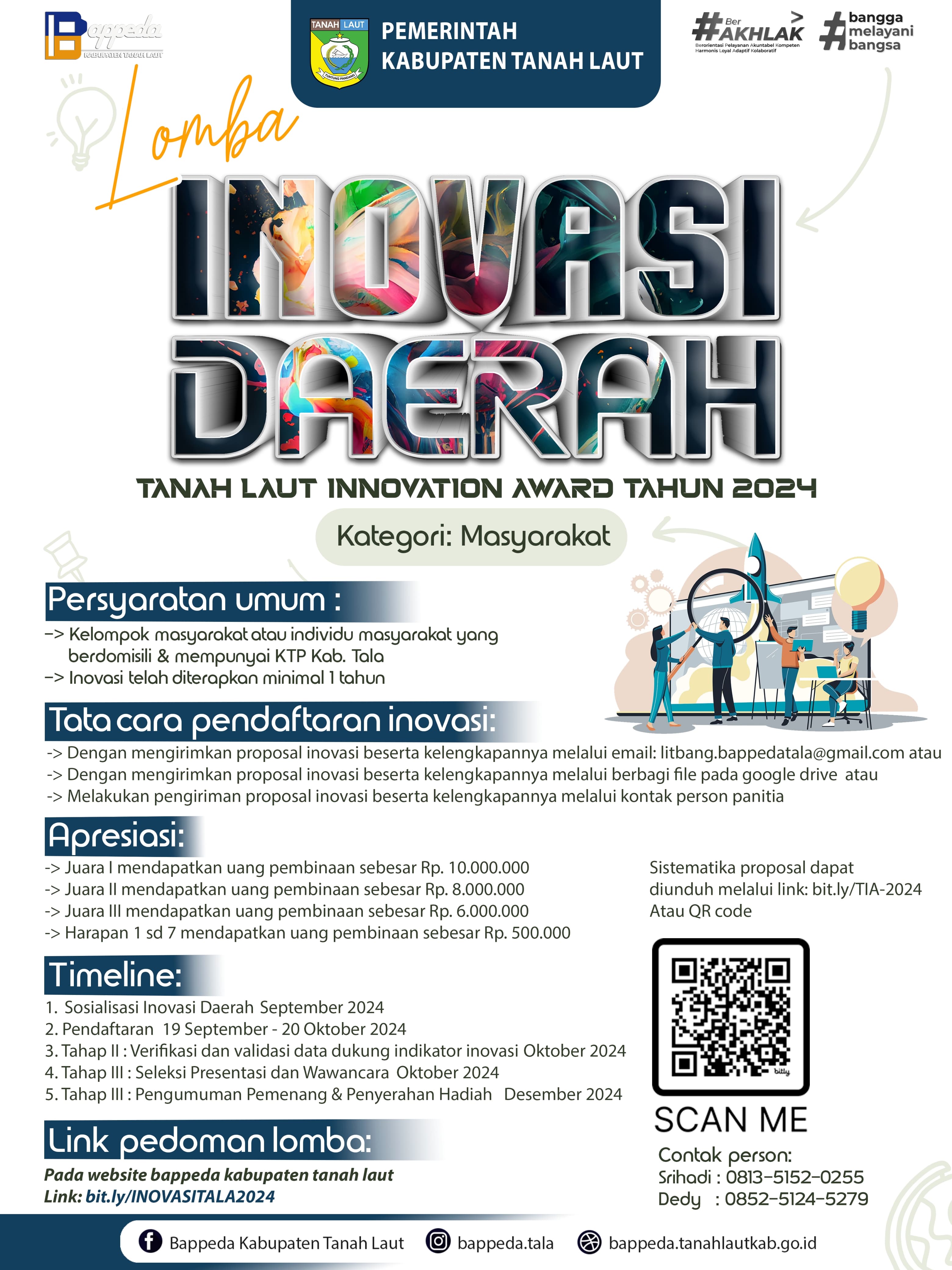 Bappeda Gelar Tanah Laut Innovation Award 2024