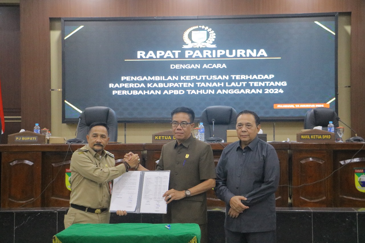 Sah! Perubahan APBD Tanah Laut Tahun Anggaran 2024 Ditetapkan