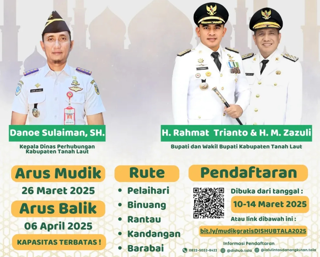 Pemkab Tala Buka Layanan Mudik Gratis 2025, Bupati Ajak Warga Segera Daftarkan Diri