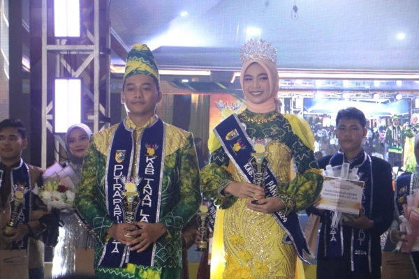 Grand Final Usai, Aldi-Lorenza Terpilih Jadi Putra Putri Pariwisata Tanah Laut 2024