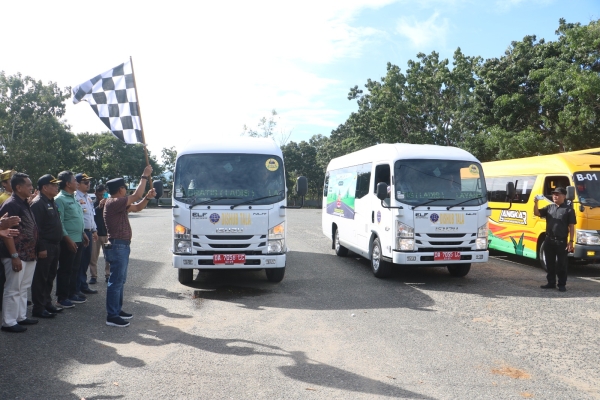 Layanan Mudik Gratis Pemkab Tala Diberangkatkan