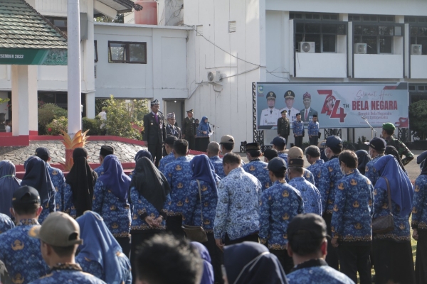 Bupati Tala Sampaikan Amanat Presiden RI pada Peringatan Bela Negara ke-74