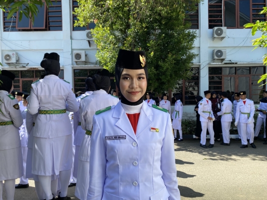 Khalisa Nur Humaira Sukses Hantarkan Sang Saka Merah Putih